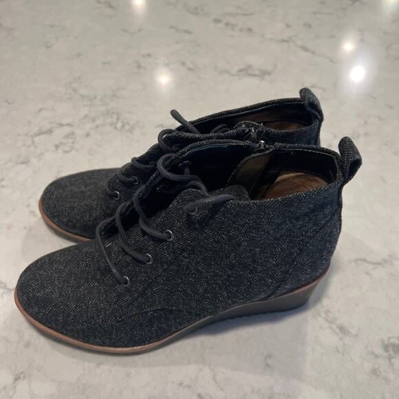 Abella True Comfort Women's Side Zip Zeta Shoe Ankle Wedge Boot Size 6 Gray - Picture 4 of 9